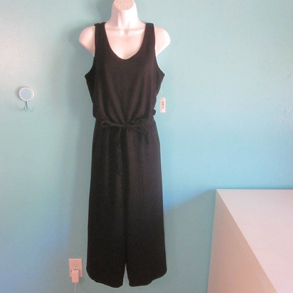 NEW! Daily Ritual Womens Size M Black Jumpsuit NWT Viscose Elastane Stretch